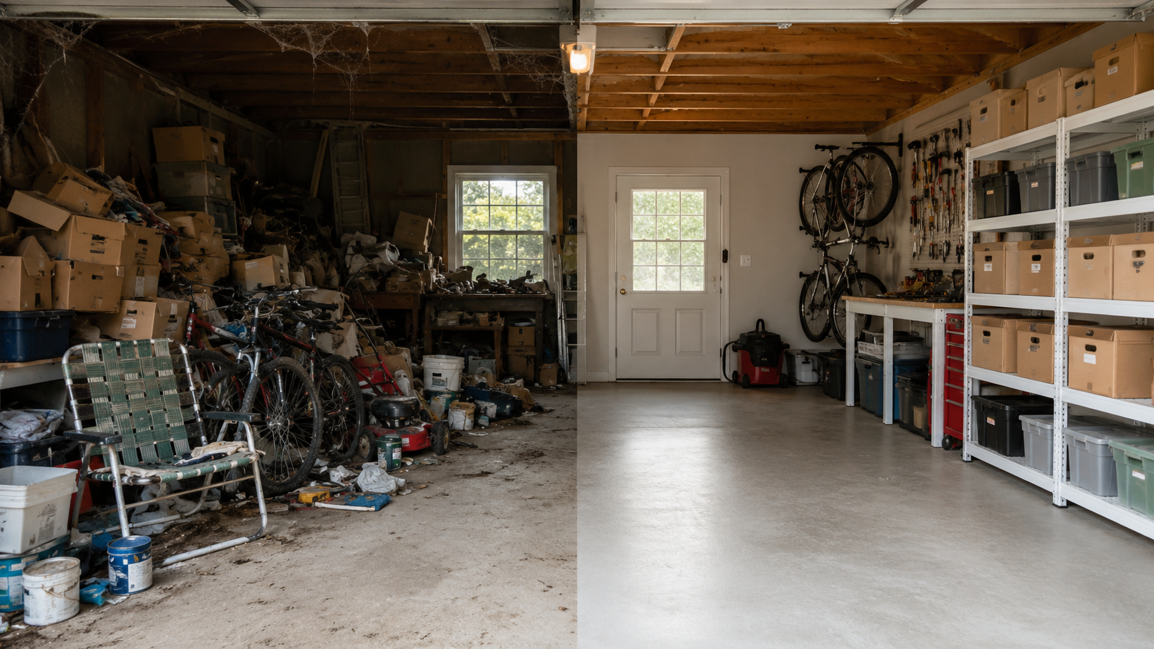 Garage transformatie met opbergsysteem